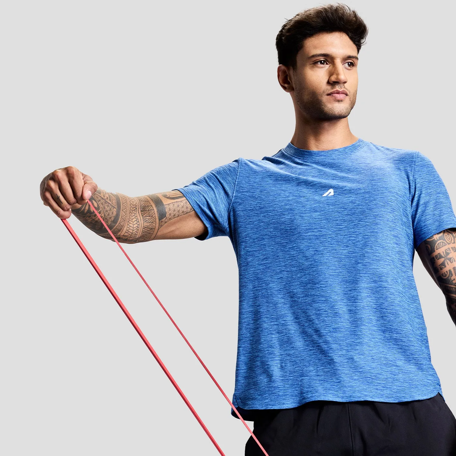Intense Mens Tee - Melange Blue