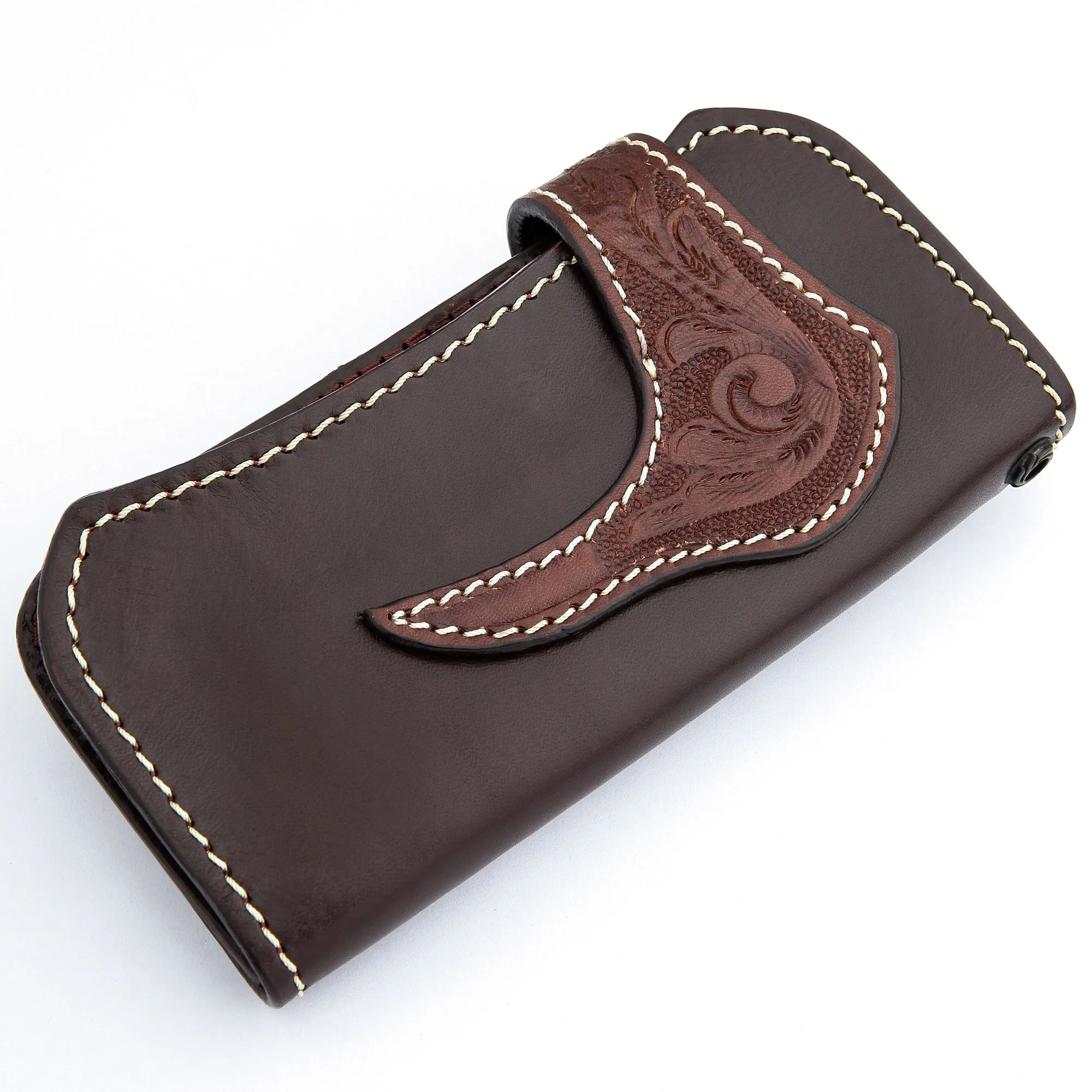 Japanese Tribal Red Stingray Leather Cowboy Biker Wallet