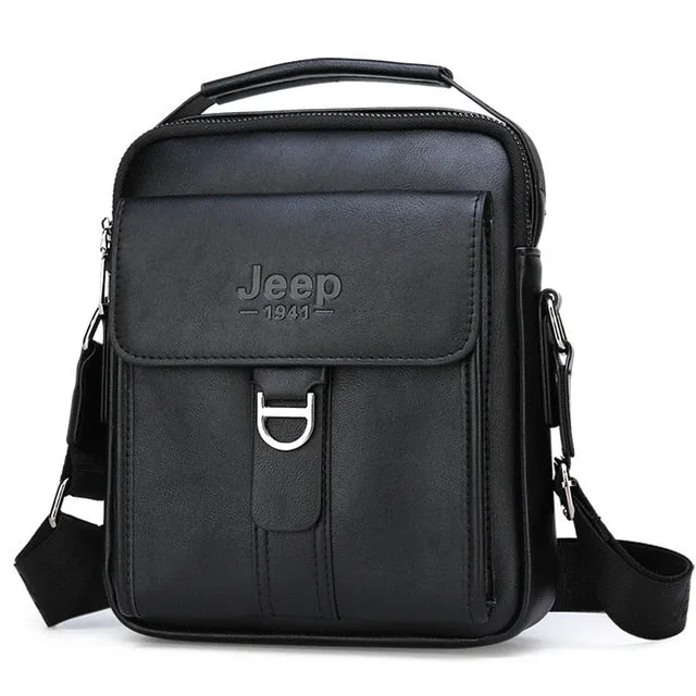 JEEP Bag Men Vintage Shoulder Bag Leather For IPAD/Tablet