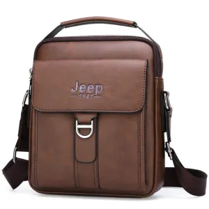 JEEP Bag Men Vintage Shoulder Bag Leather For IPAD/Tablet