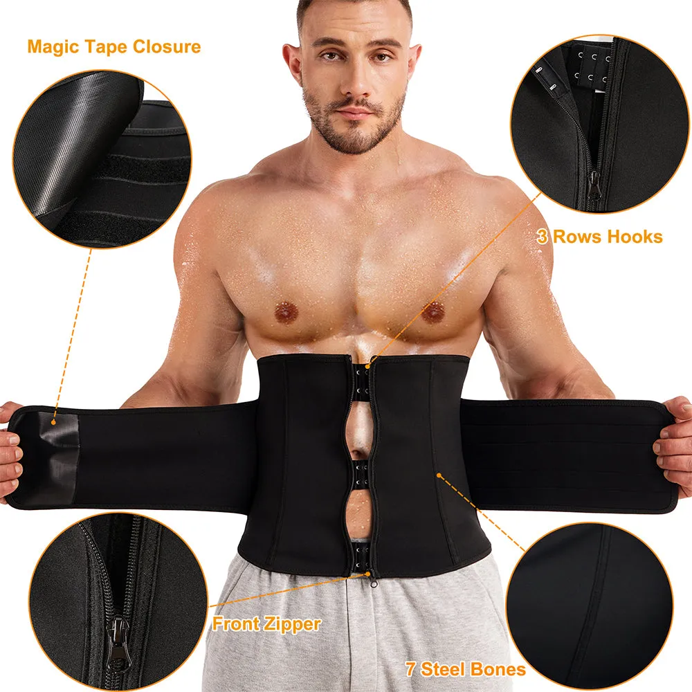 Junlan Men Sweat  Waist Trainer Sauna Belt