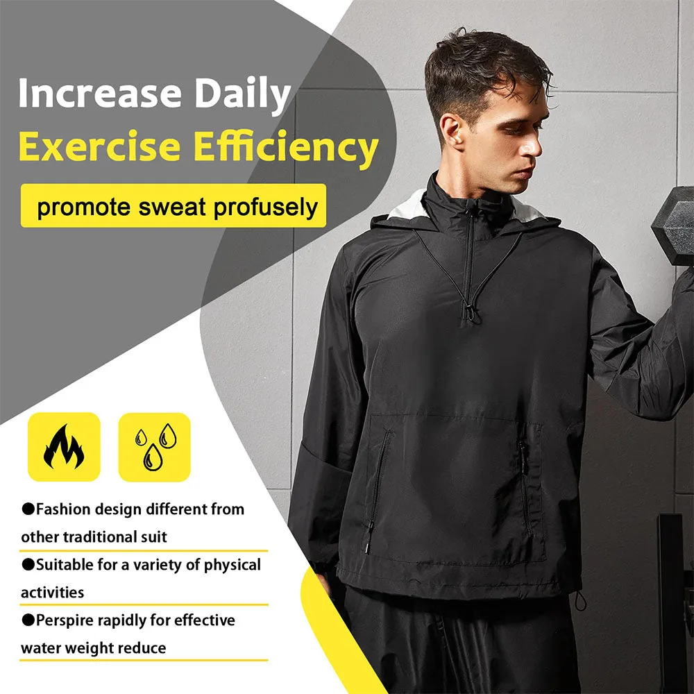 Junlan Men Sweat Workout Sauna Hoodie