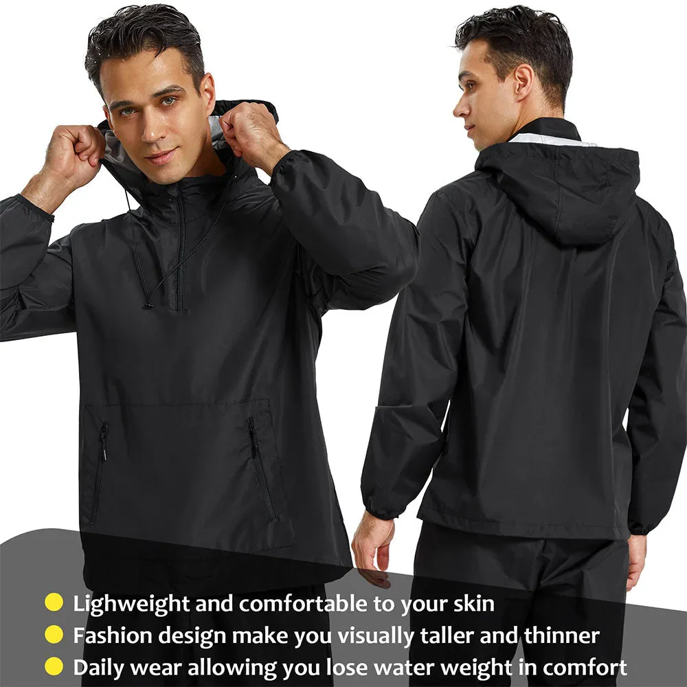 Junlan Men Sweat Workout Sauna Hoodie