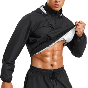 Junlan Men Sweat Workout Sauna Hoodie