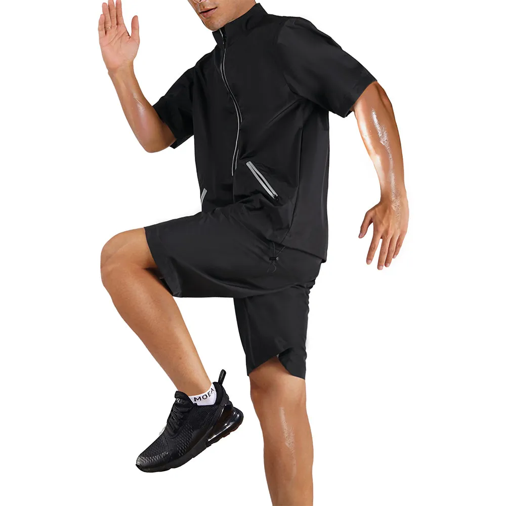 Junlan Men Weight Loss Workout Sauna Sweat Shorts