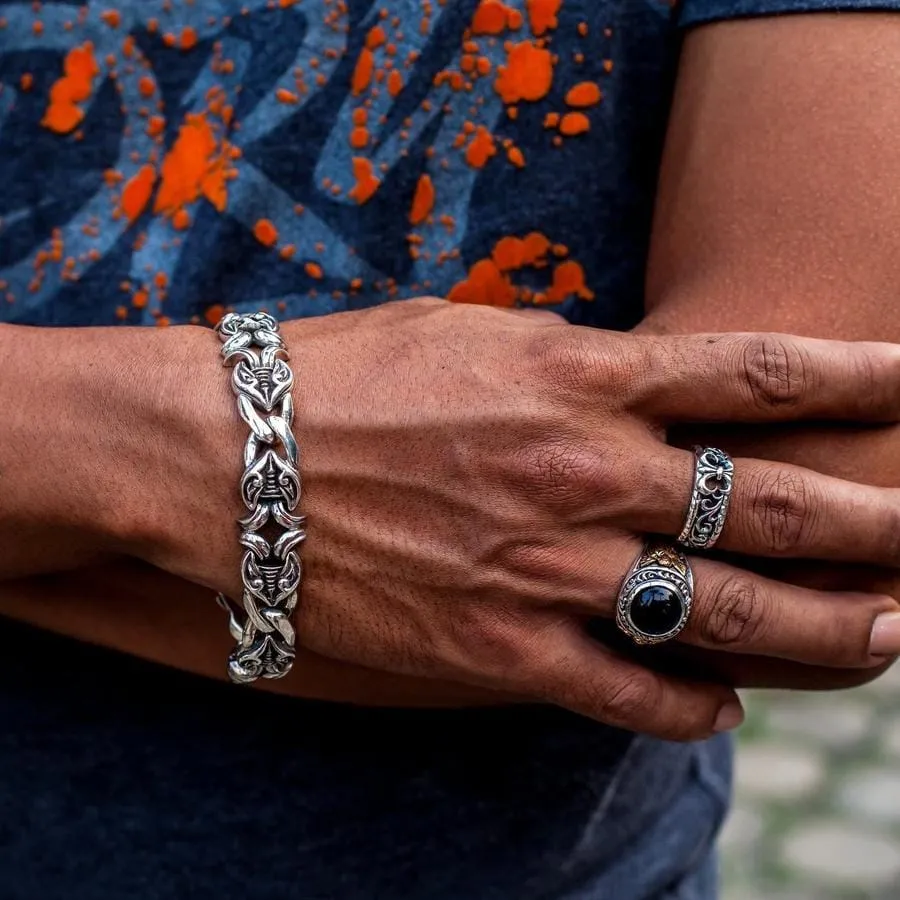 Knight Rider Sterling Silver Men's Bracelet