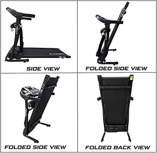 Kobo Home Series 1 HP - 2 HP Peak Motorised Multi-Function Treadmill for Home with Massager, Max Speed 14Km/Hr, Max User Weight 100 Kg (Free Installation Assistance)