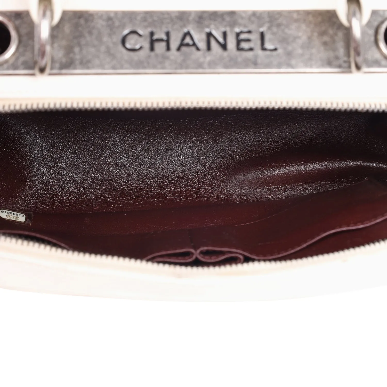 Lambskin Quilted Top Handle Vanity Case