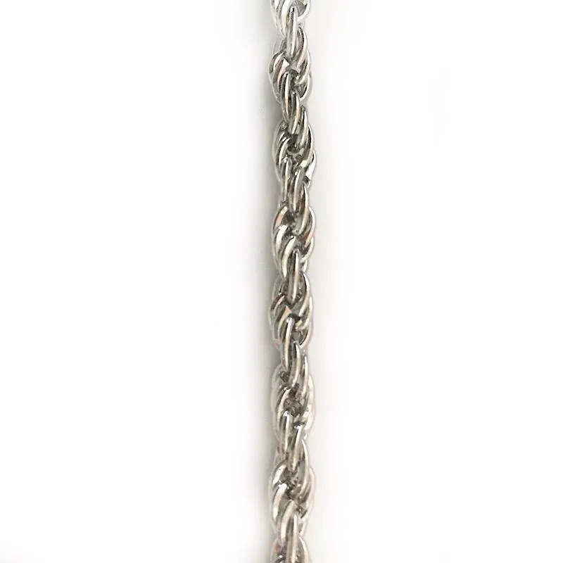 Large Silver Rope Chain by the Inch (#3015)