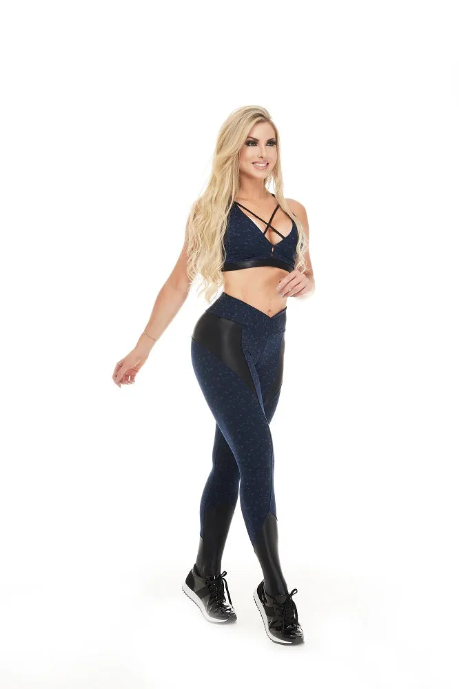 Let's Gym Top Star - Navy Blue