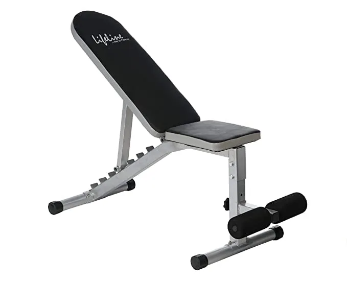 Lifeline Fitness HG-005 Home Gym with LB-311 Adjustable Bench (8 Levels), Multipurpose All in One Home Gym Workout Combo