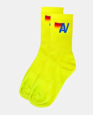 LOGO SOCK IN NEON YELLOW