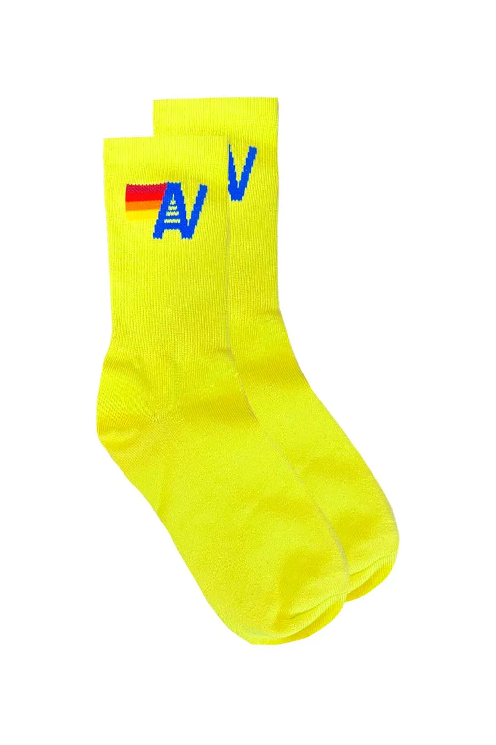LOGO SOCK IN NEON YELLOW