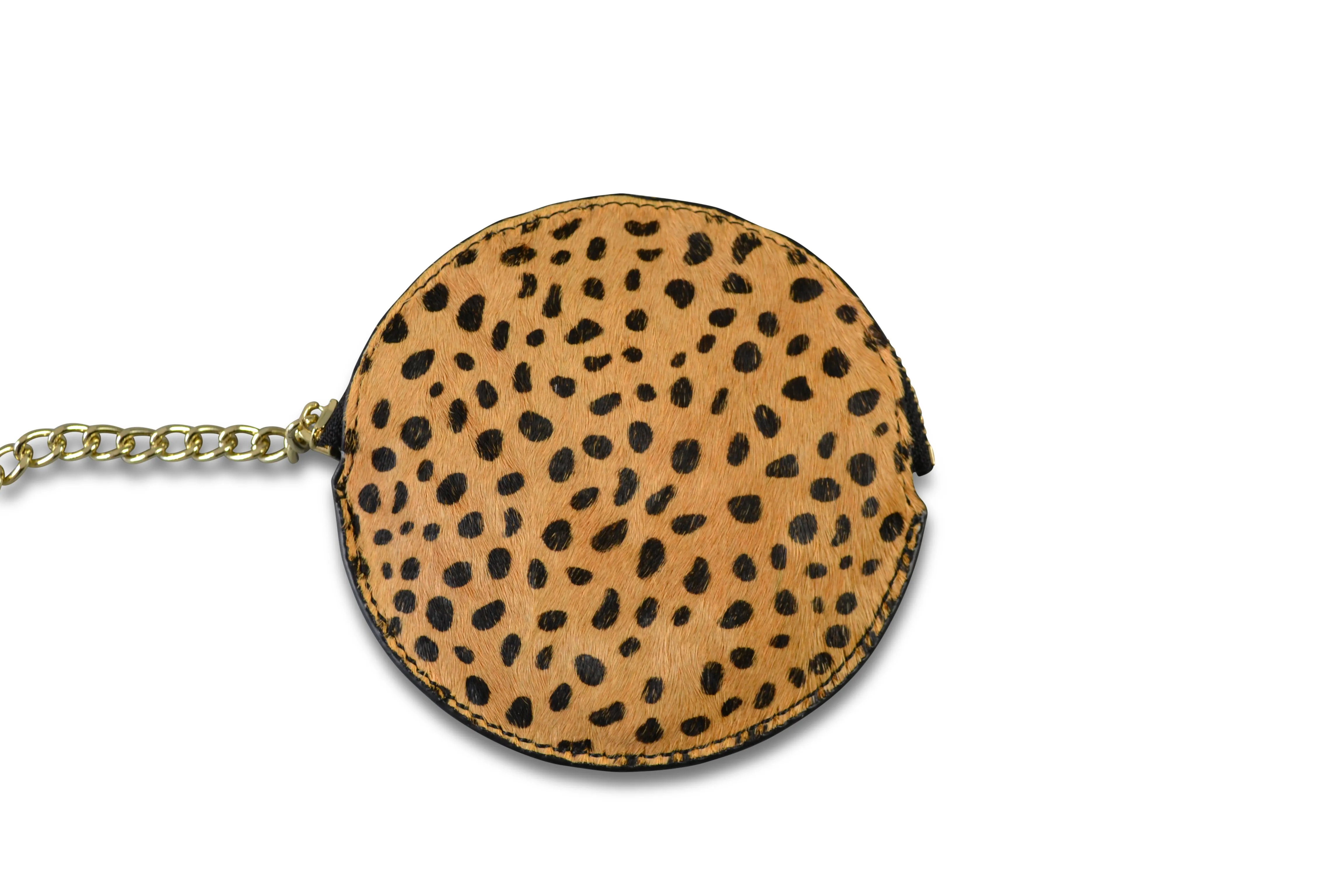 LORN - Cowhide Leather  Coin Purse Keyring With Gift Box