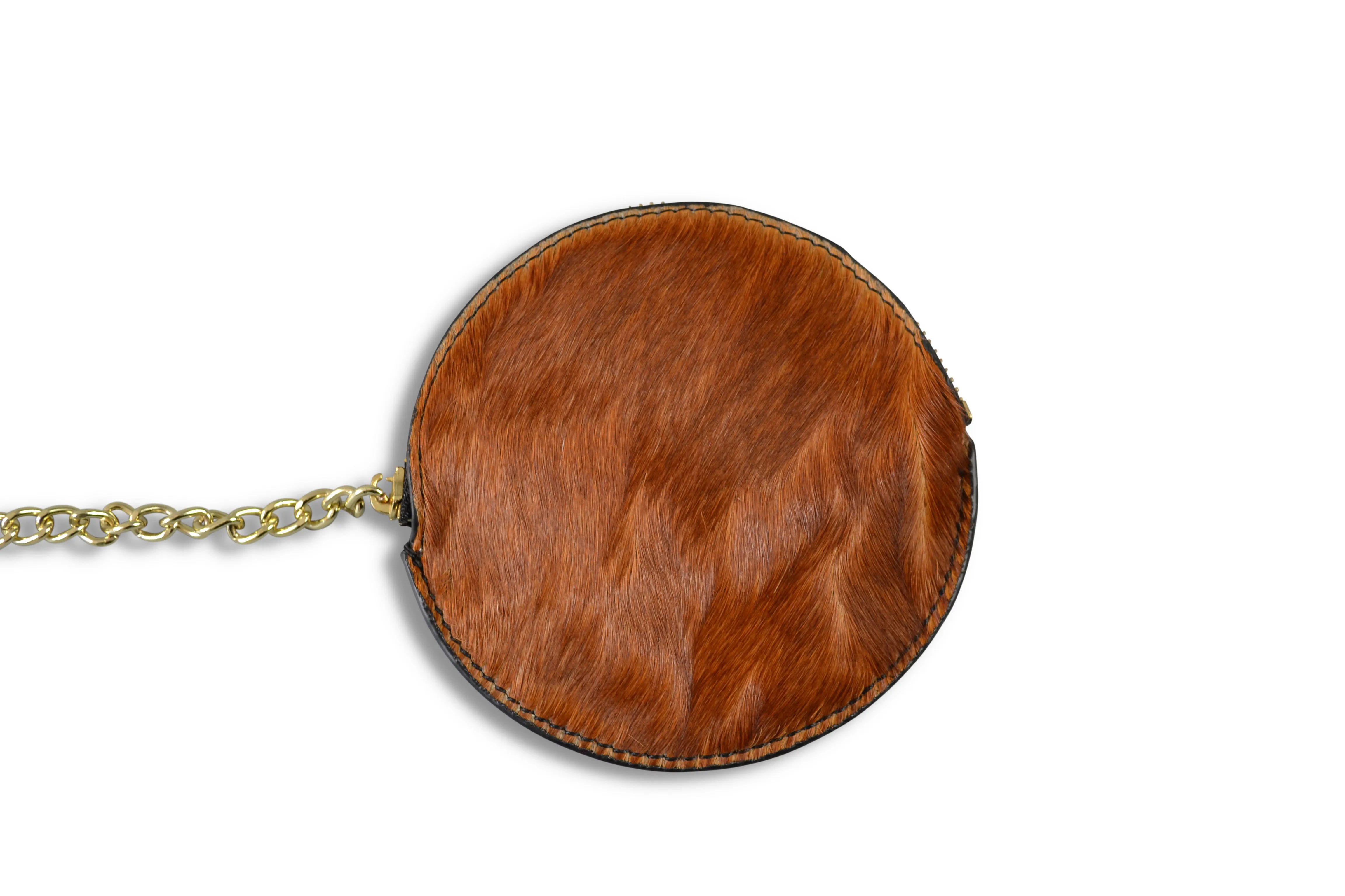 LORN - Cowhide Leather  Coin Purse Keyring With Gift Box