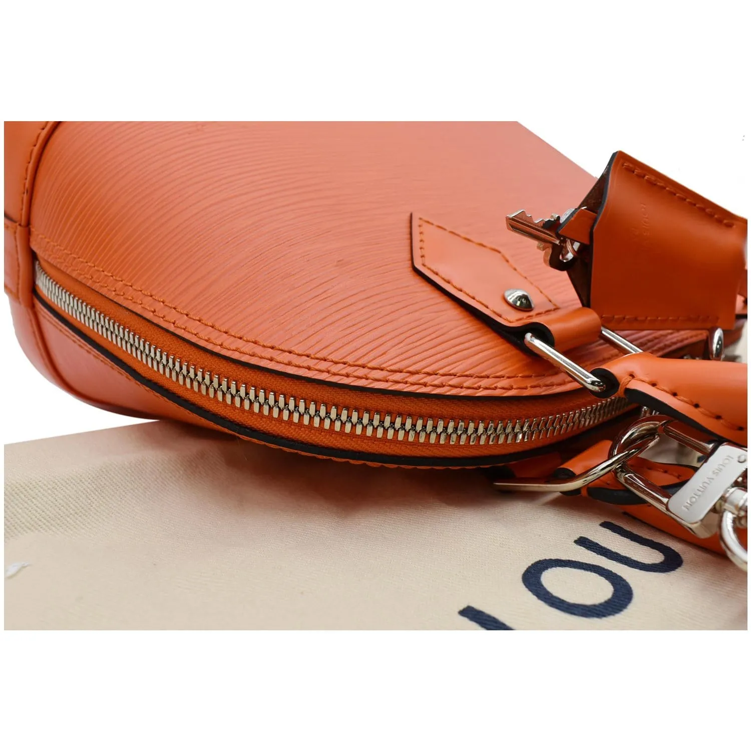 LOUIS VUITTON Alma BB Jacquard Epi Leather Crossbody Bag Orange