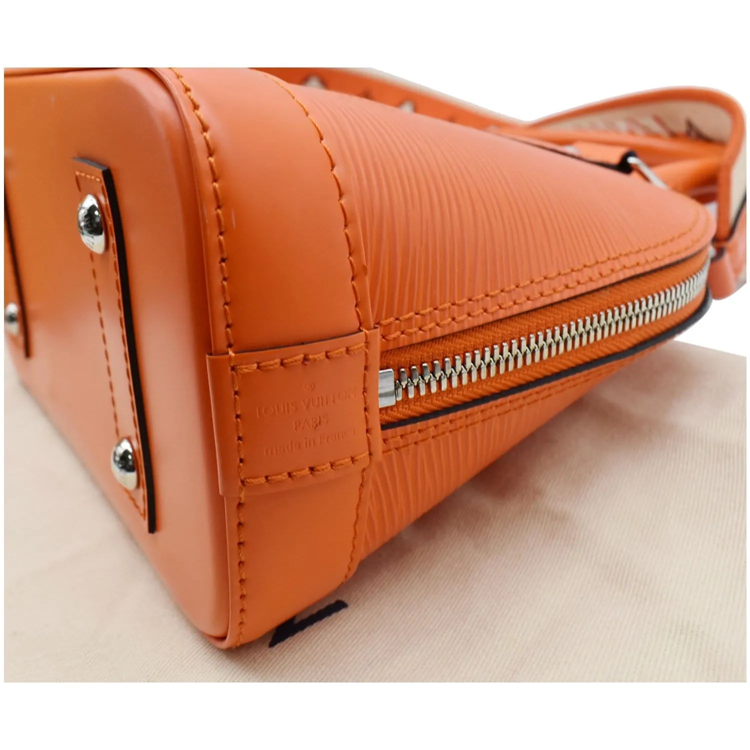 LOUIS VUITTON Alma BB Jacquard Epi Leather Crossbody Bag Orange
