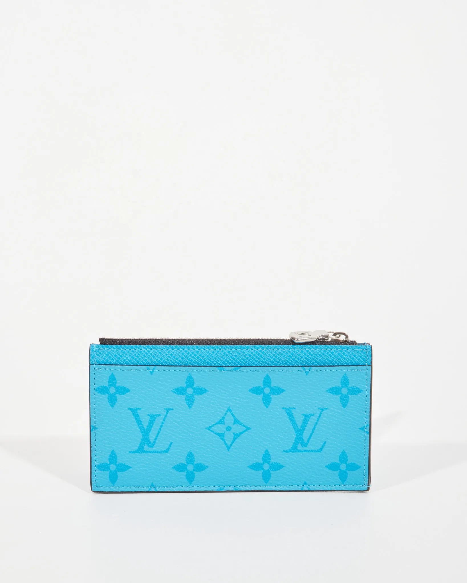 Louis Vuitton Blue Lagoon Monogram Taigarama Coin Card Holder