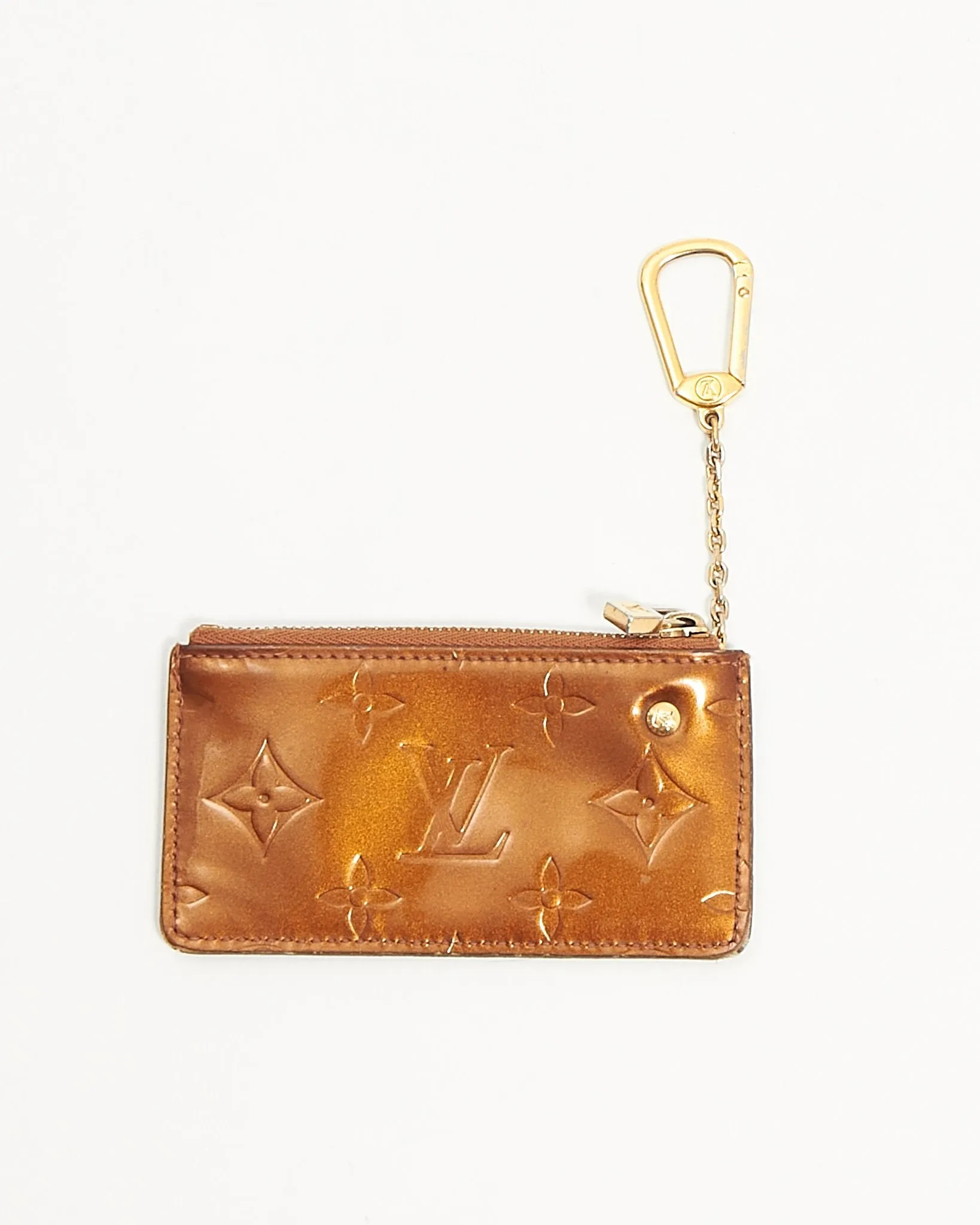 Louis Vuitton Bronze Vernis Monogram Key Chain Pouch