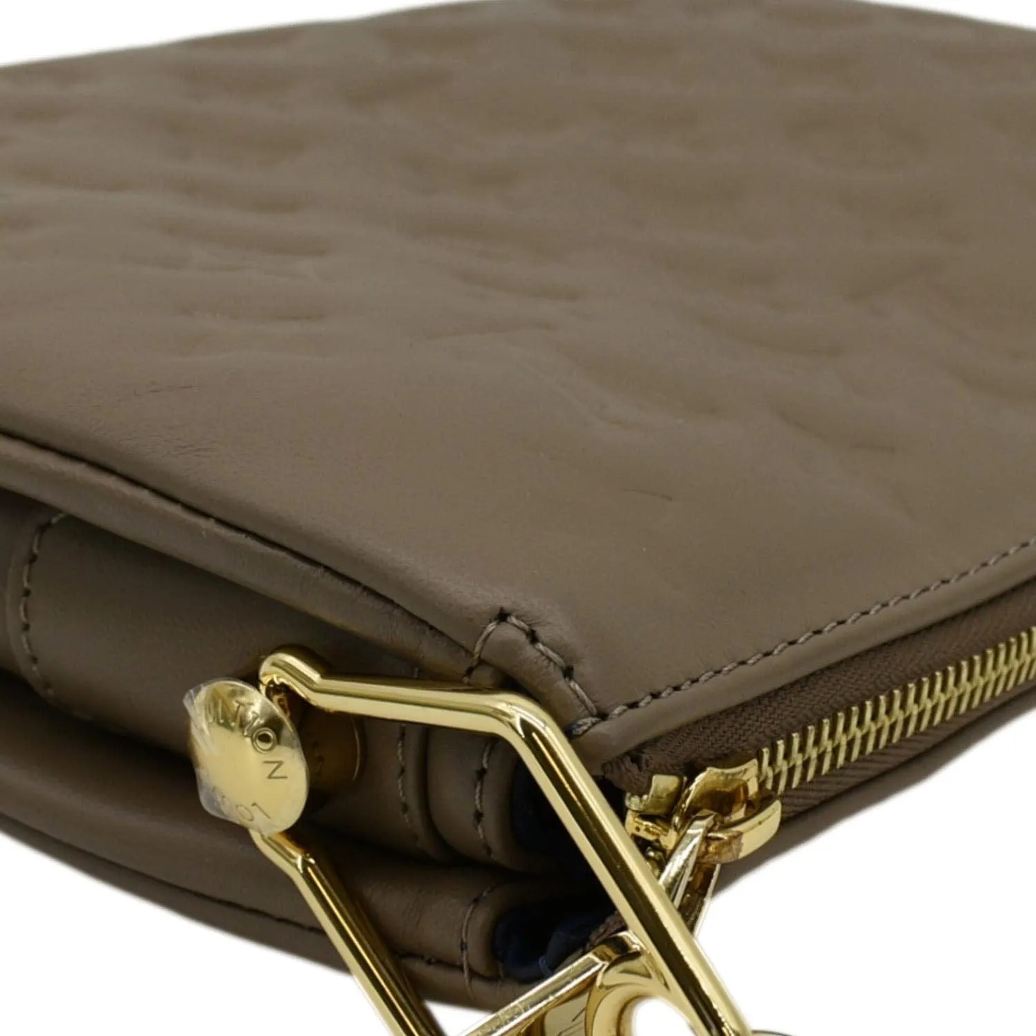 LOUIS VUITTON  Coussin PM Monogram Embossed Leather Crossbody Bag Taupe