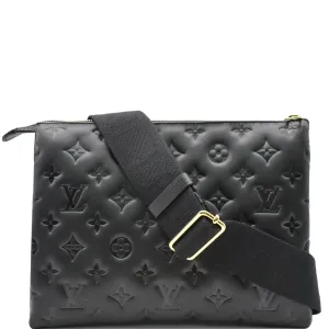 LOUIS VUITTON Coussin PM Monogram Embossed Shoulder Bag Black