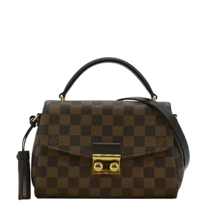 LOUIS VUITTON Croisette Damier Ebene Crossbody Bag Brown