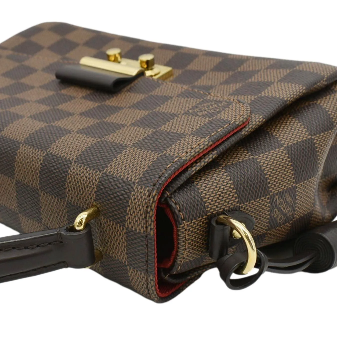 LOUIS VUITTON Croisette Damier Ebene Crossbody Bag Brown