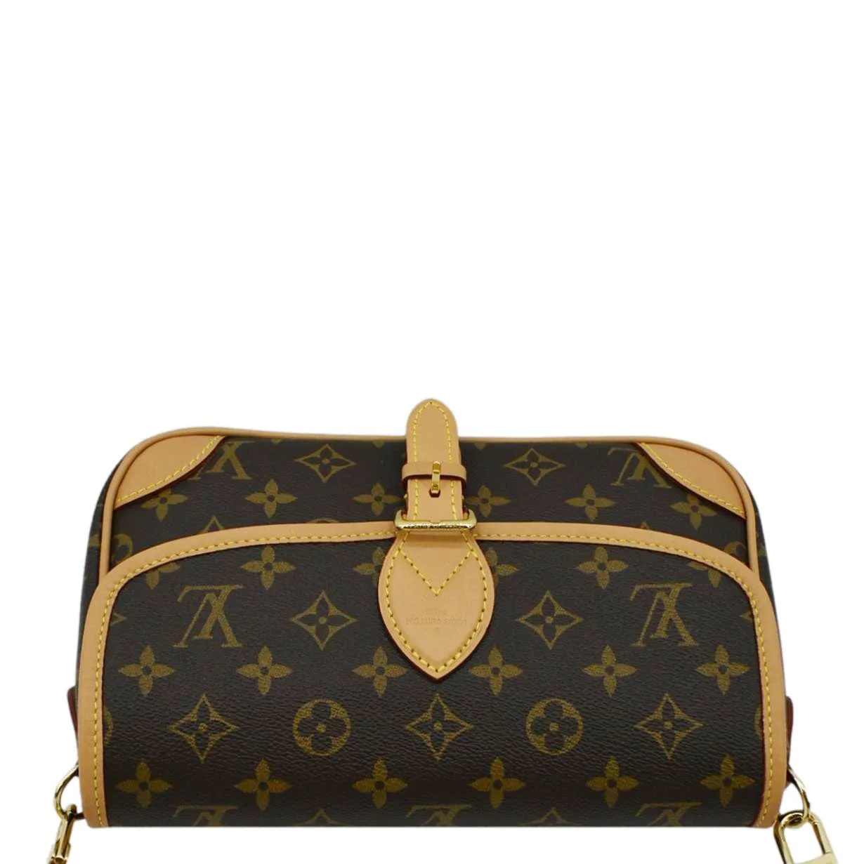 LOUIS VUITTON Diane Monogram Canvas Crossbody Bag Brown
