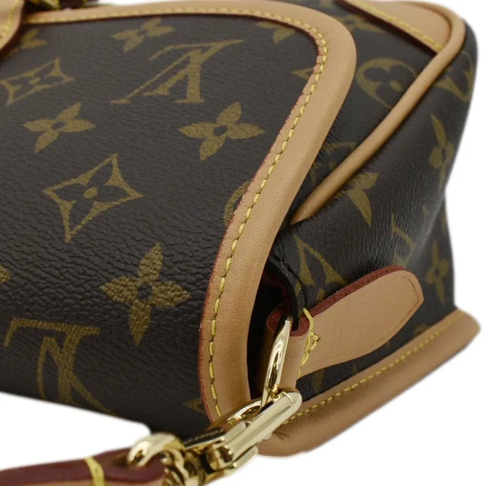 LOUIS VUITTON Diane Monogram Canvas Crossbody Bag Brown