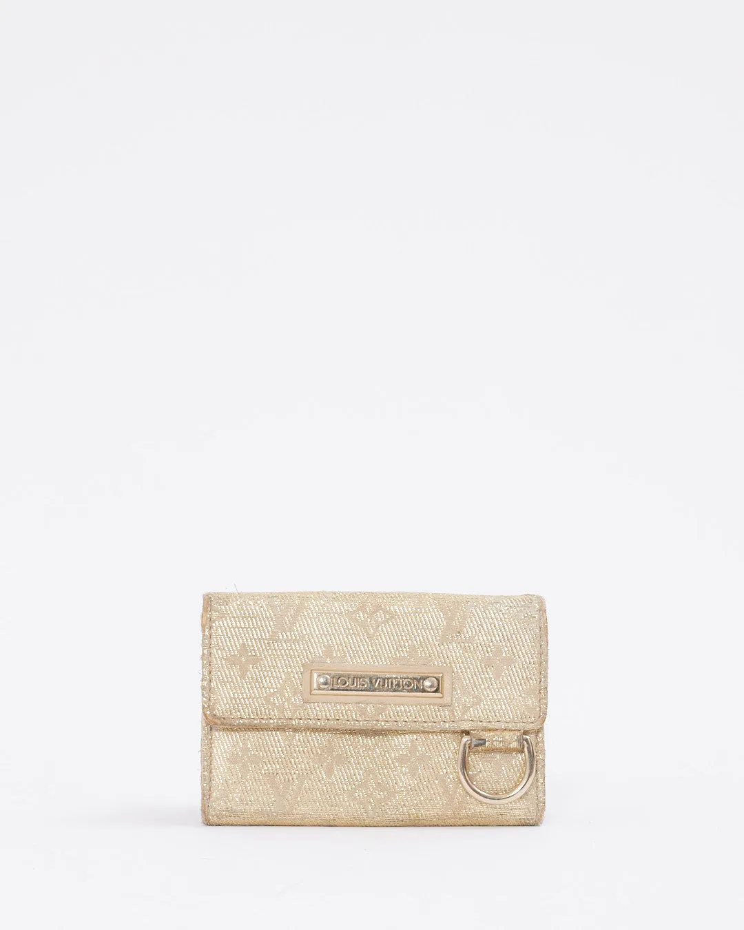Louis Vuitton Gold Metallic Mini Lin Coin Pouch