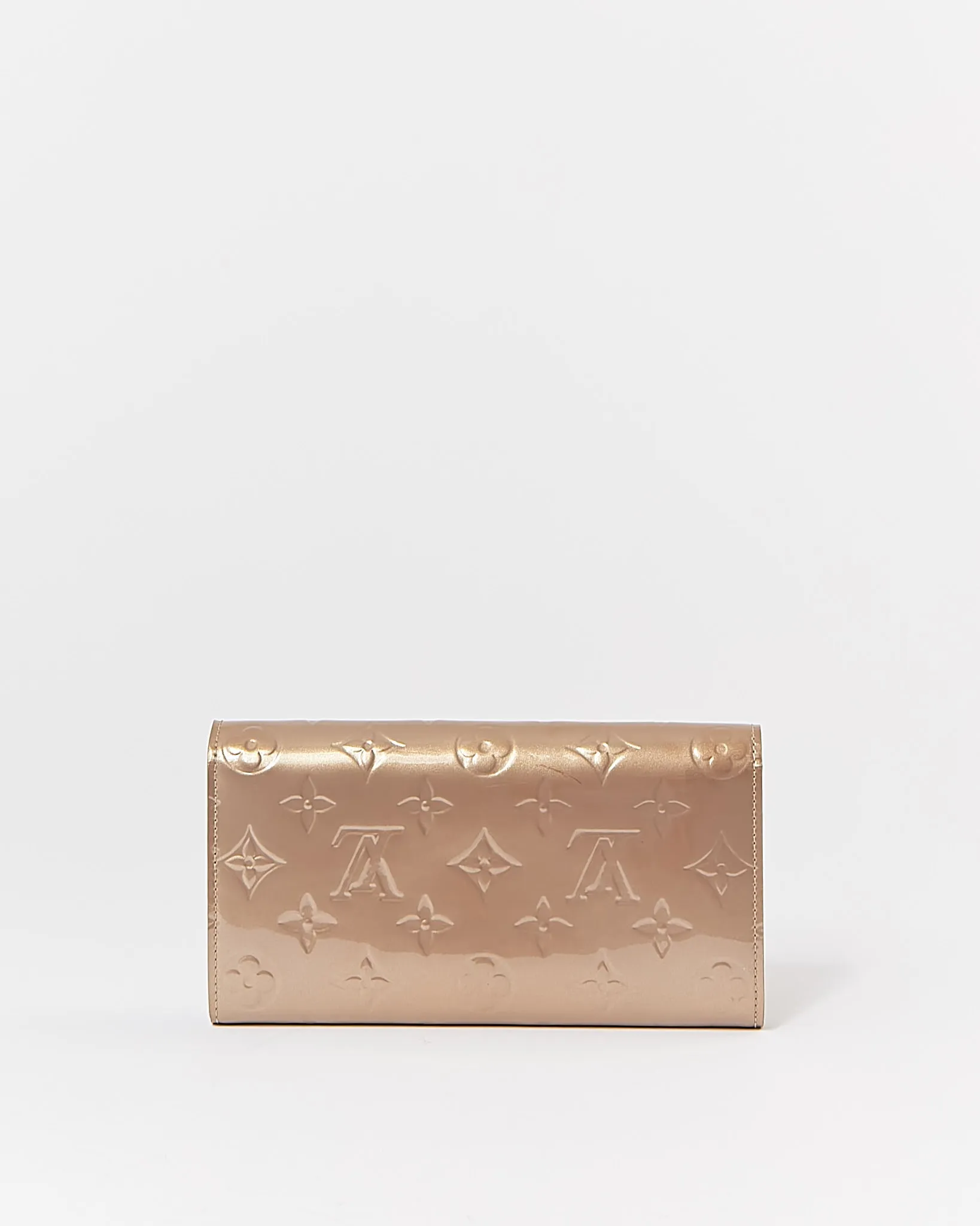Louis Vuitton Gold Metallic Vernis Monogram Sarah Wallet