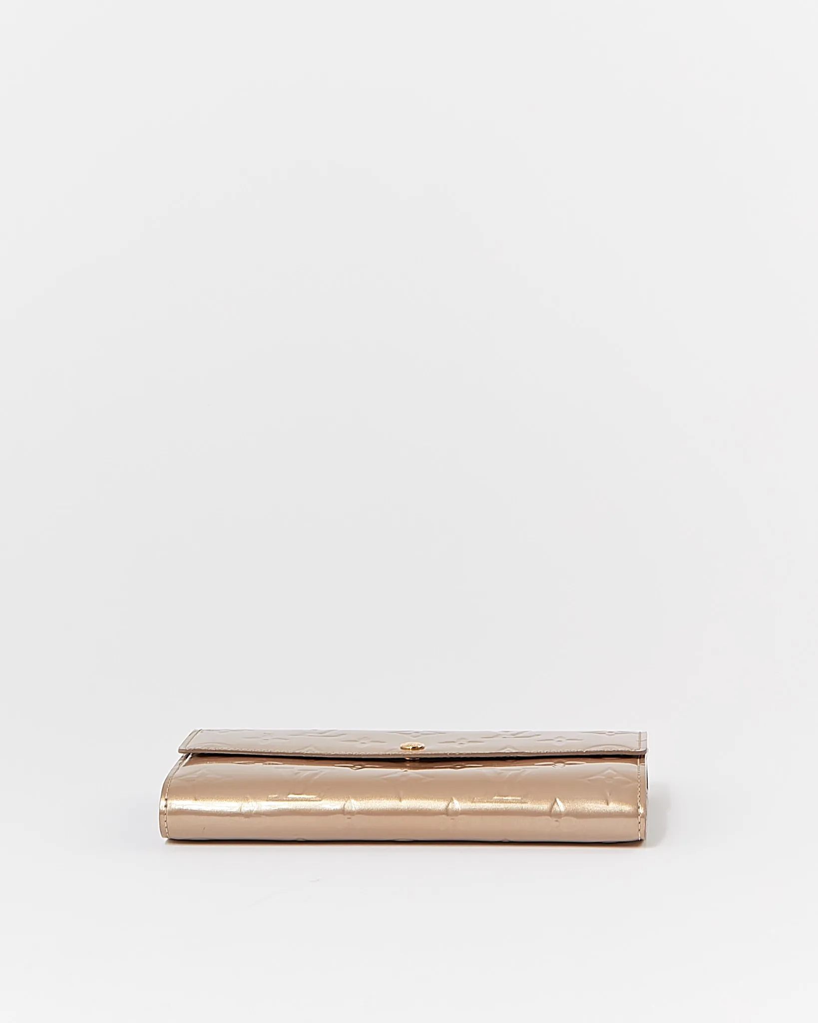 Louis Vuitton Gold Metallic Vernis Monogram Sarah Wallet