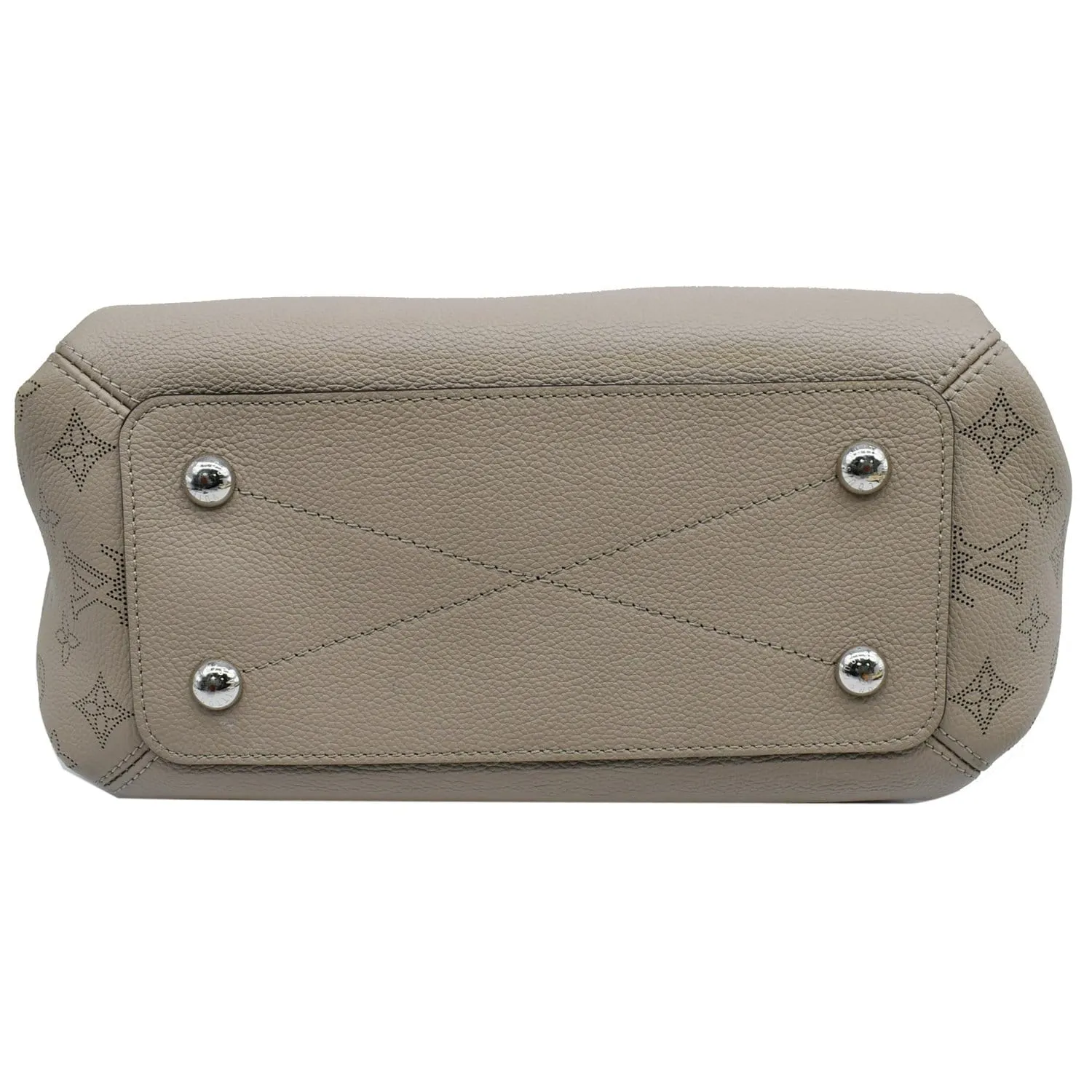 LOUIS VUITTON Haumea Mahina Calfskin Leather Shoulder Bag Galet