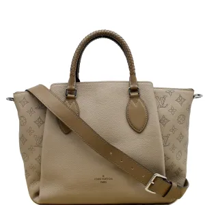 LOUIS VUITTON Haumea Mahina Calfskin Leather Shoulder Bag Galet