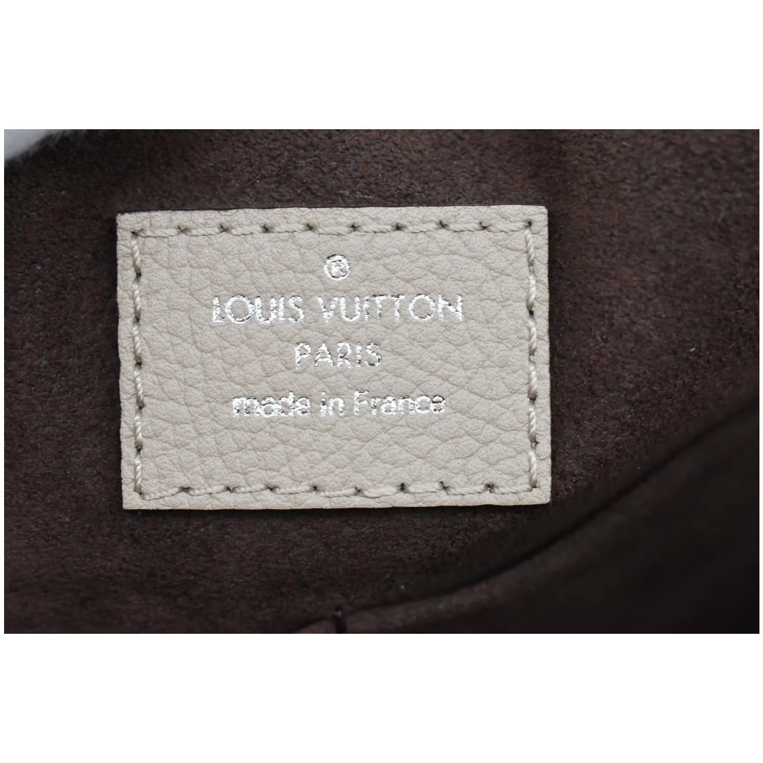 LOUIS VUITTON Haumea Mahina Calfskin Leather Shoulder Bag Galet