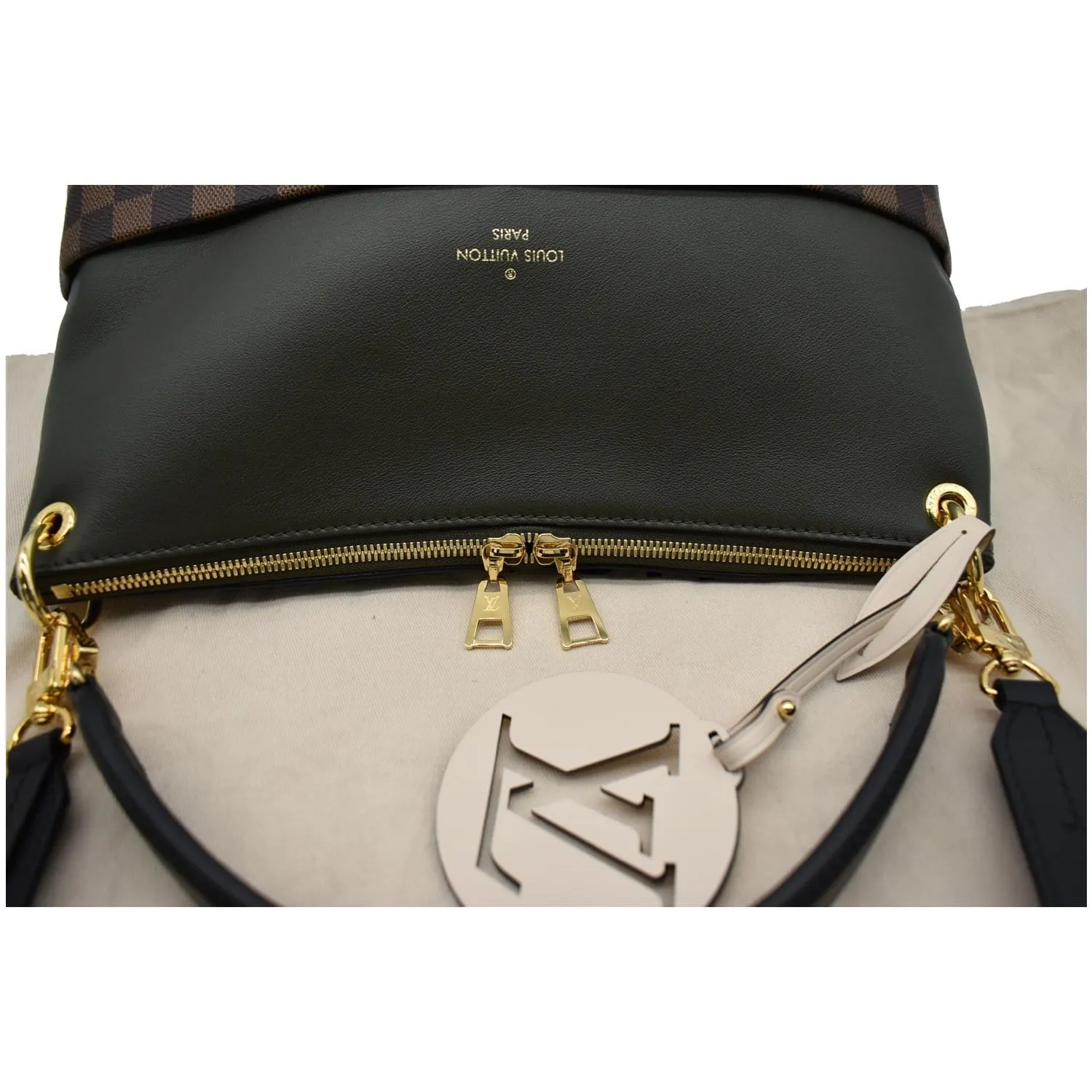 LOUIS VUITTON Maida Damier Ebene Hobo Shoulder Bag Khaki