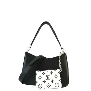 LOUIS VUITTON Marelle Epi Leather Shoulder Bag Black