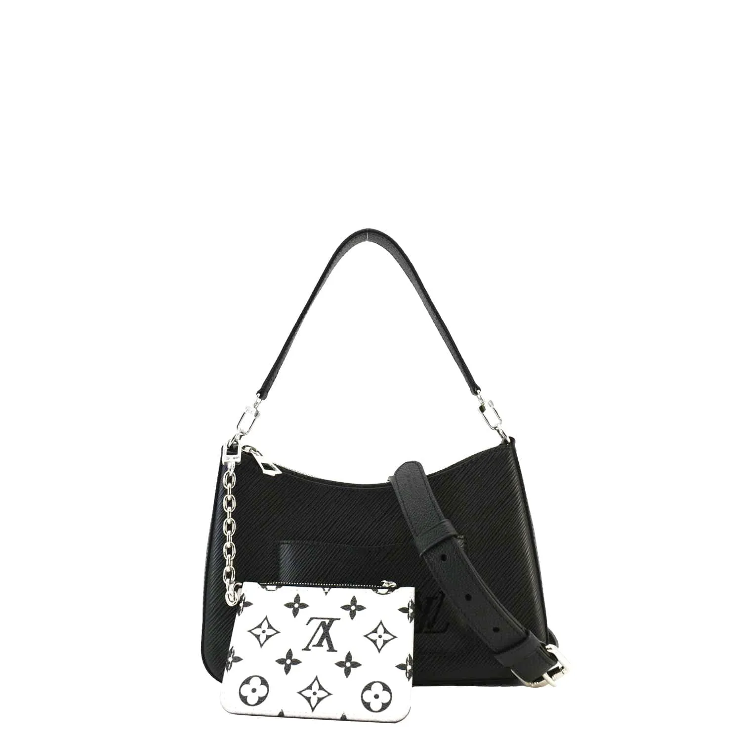 LOUIS VUITTON Marelle Epi Leather Shoulder Bag Black
