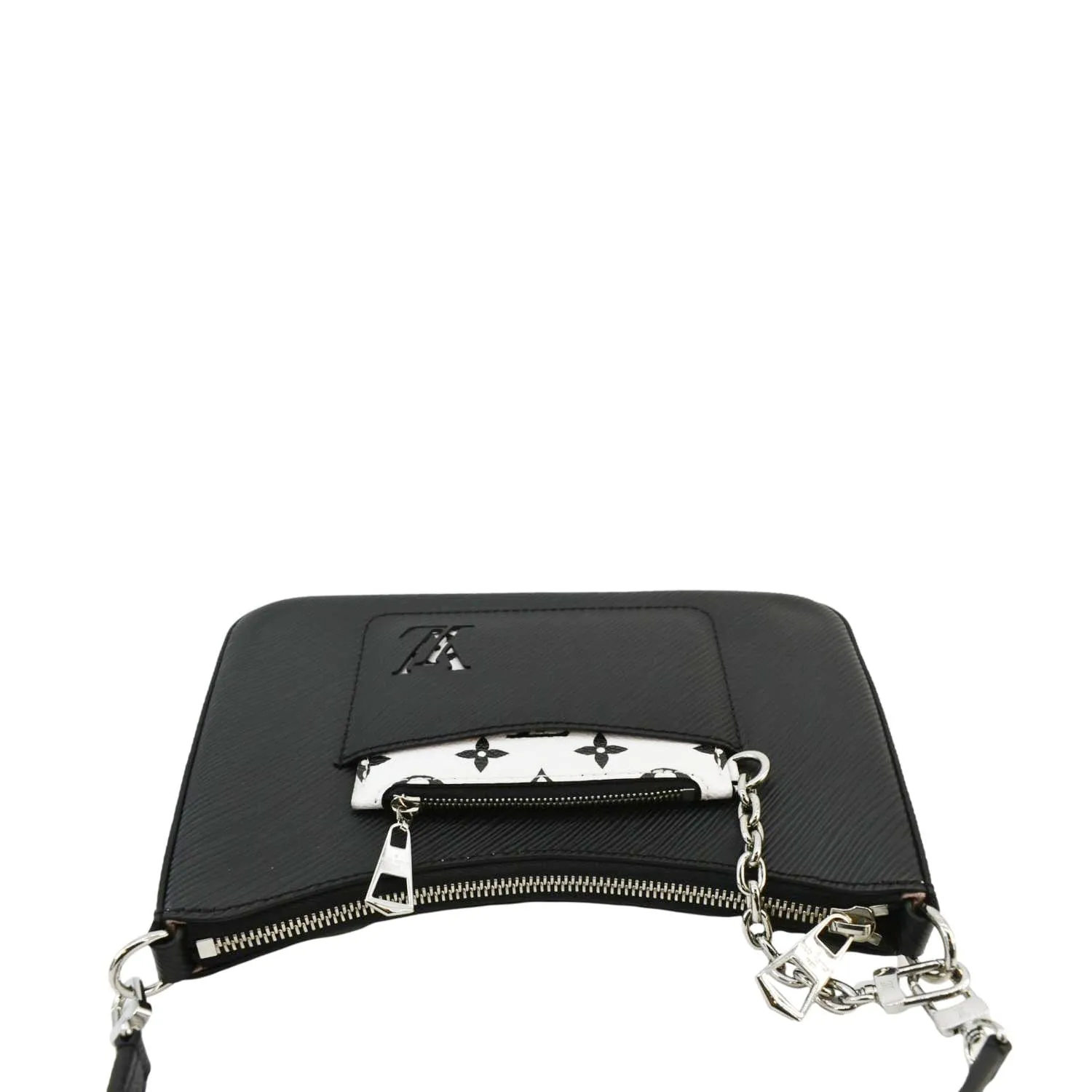 LOUIS VUITTON Marelle Epi Leather Shoulder Bag Black