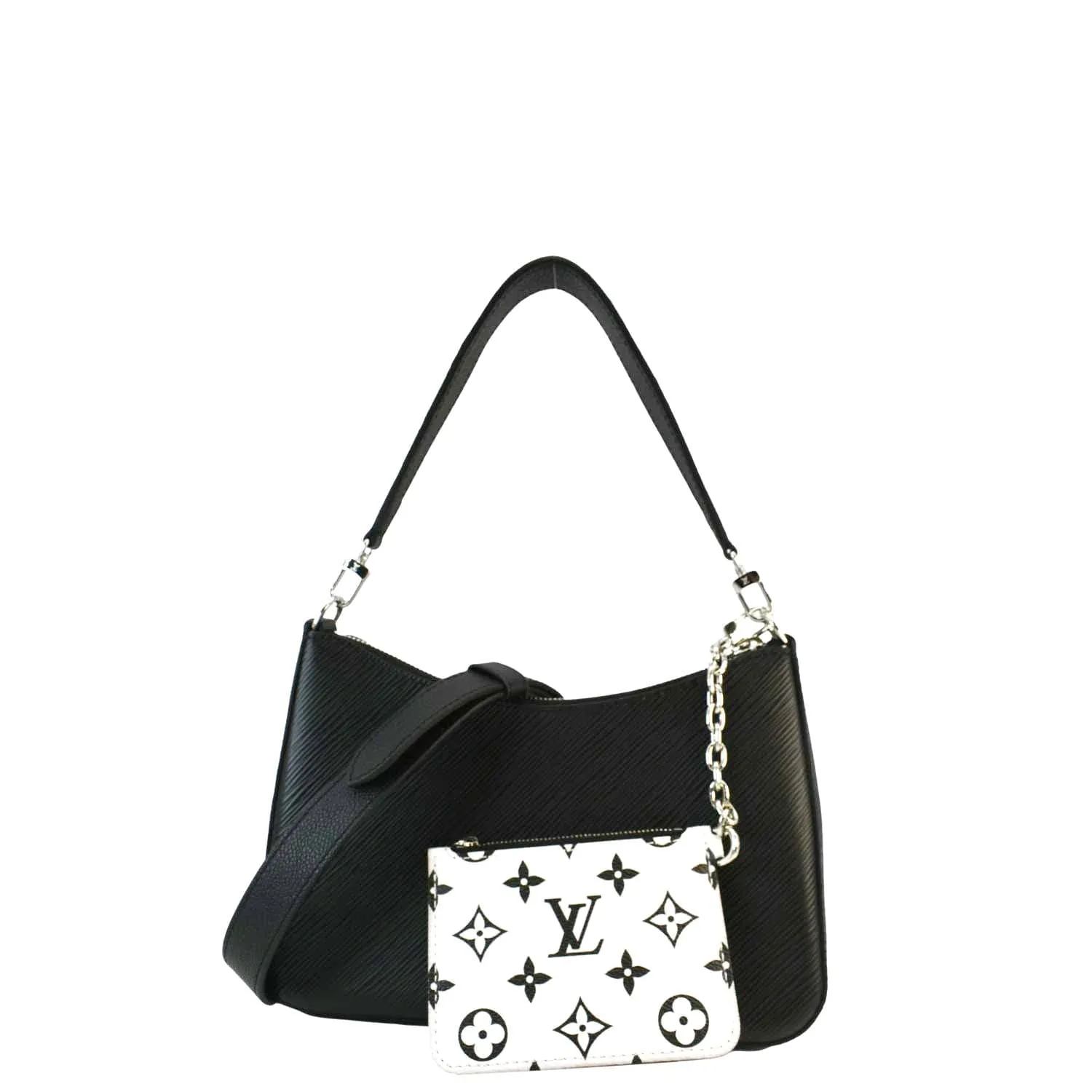 LOUIS VUITTON Marelle Epi Leather Shoulder Bag Black