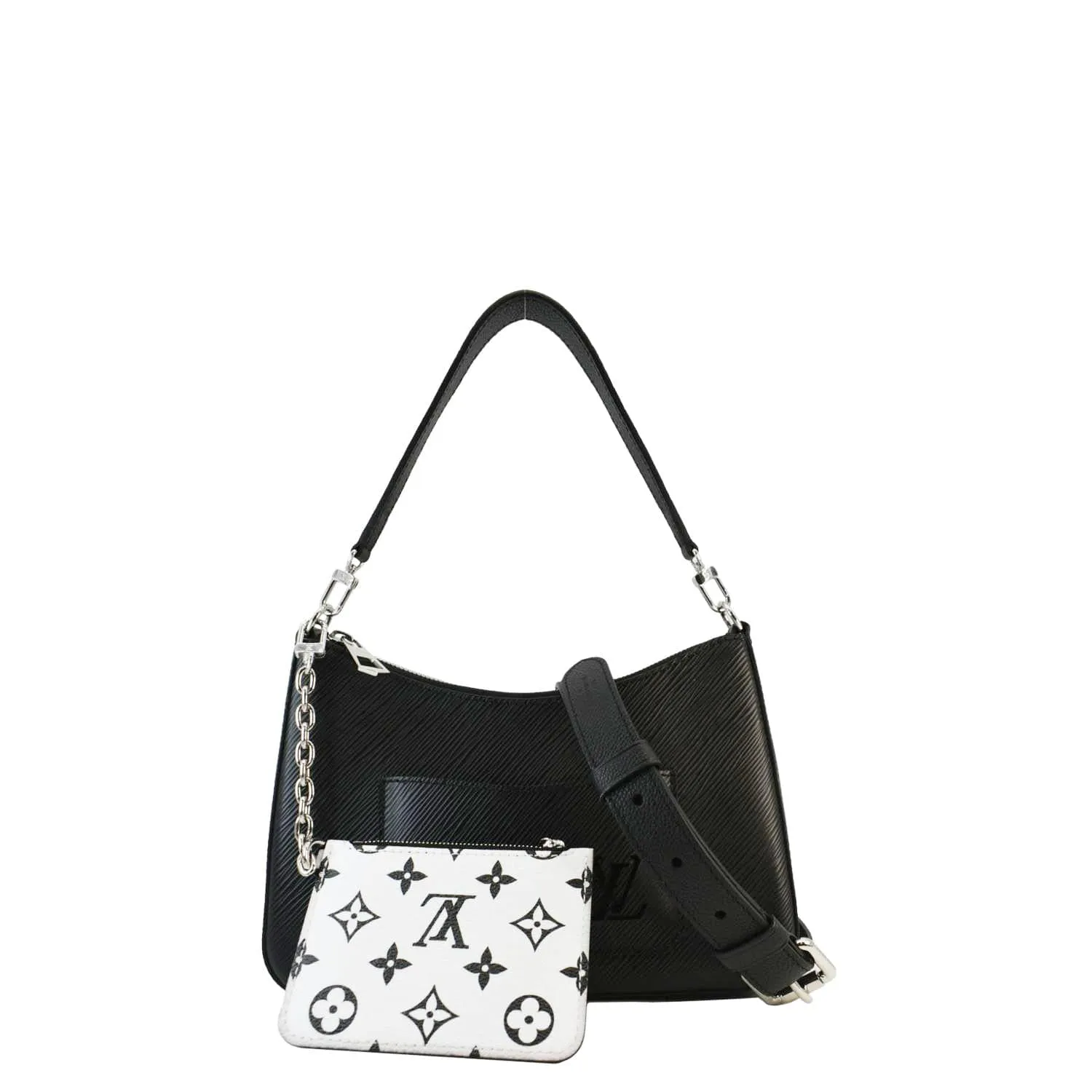 LOUIS VUITTON Marelle Epi Leather Shoulder Bag Black