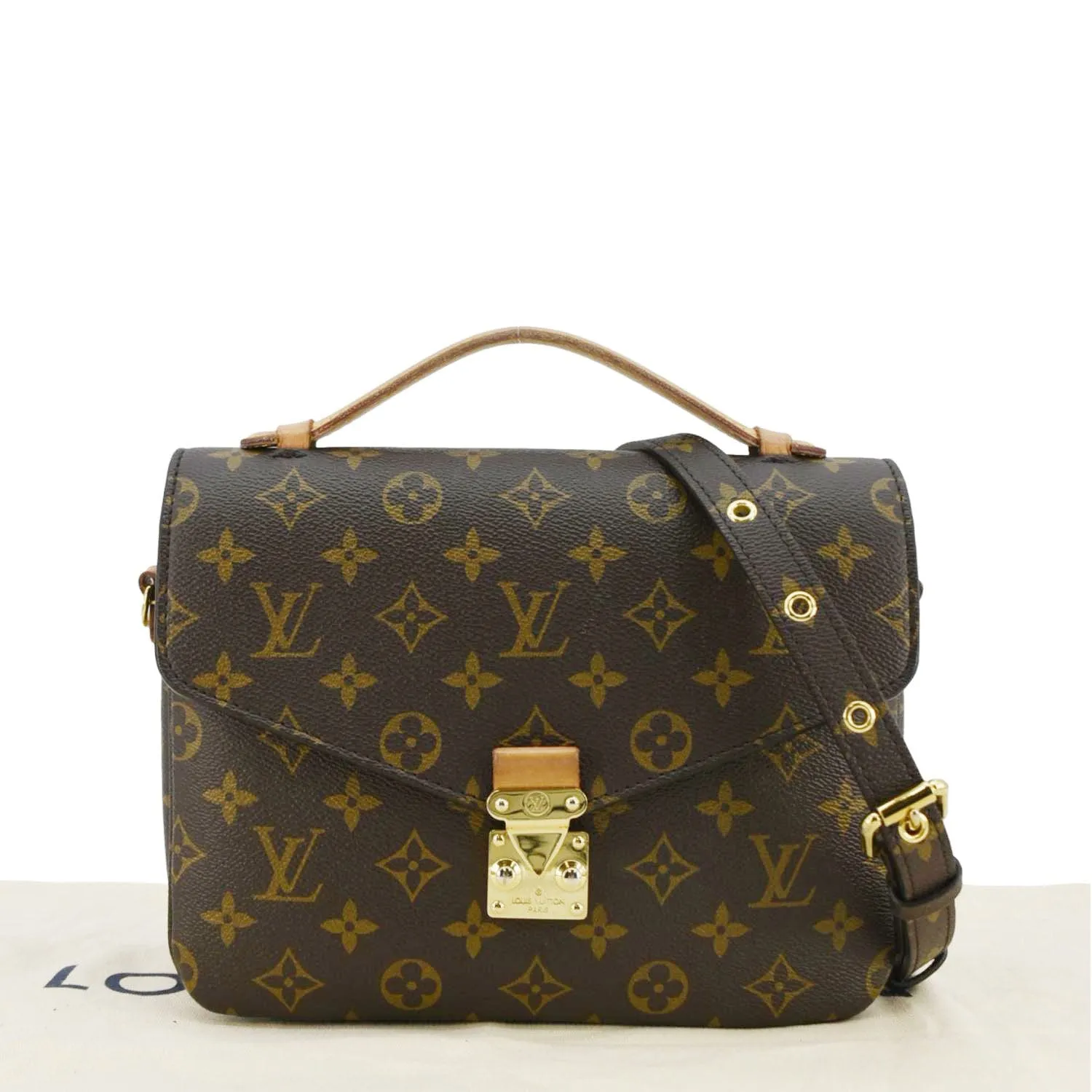LOUIS VUITTON Metis Pochette Monogram Canvas Crossbody Bag Brown