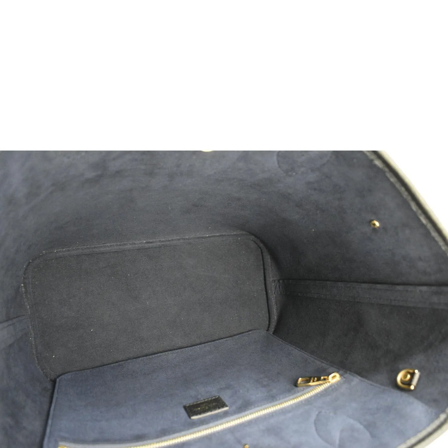 LOUIS VUITTON Neverfull MM Empreinte Leather Tote Shoulder Bag Black