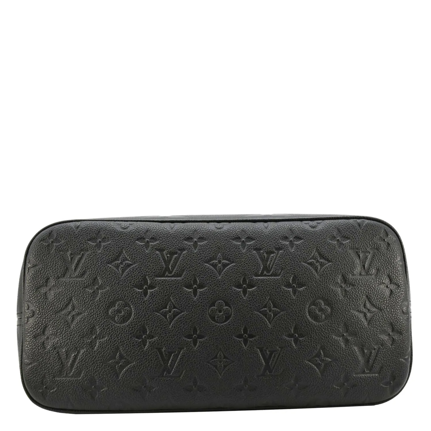 LOUIS VUITTON Neverfull MM Empreinte Leather Tote Shoulder Bag Black