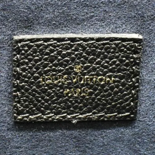 LOUIS VUITTON Neverfull MM Empreinte Leather Tote Shoulder Bag Black