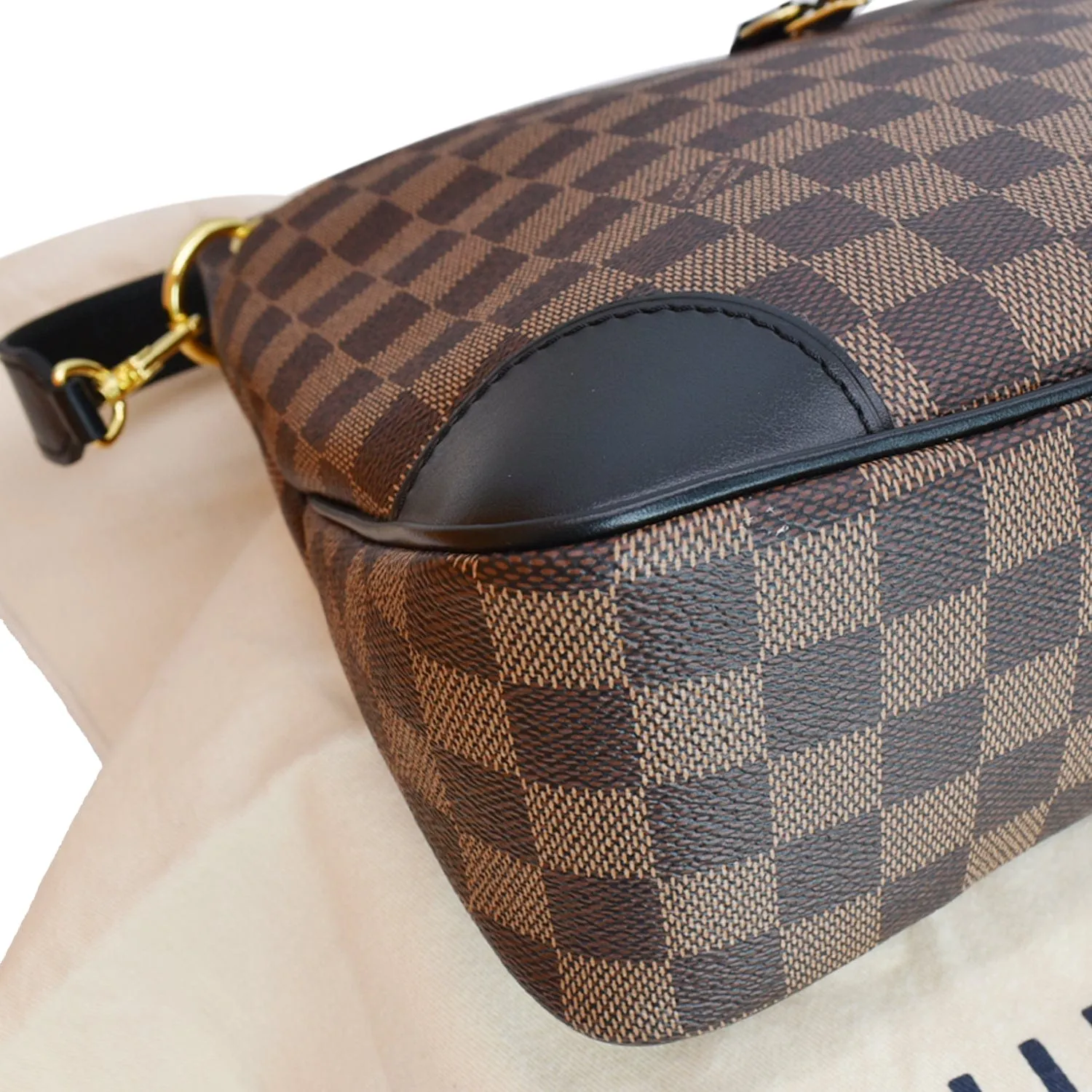LOUIS VUITTON Odeon NM MM Damier Ebene Shoulder Bag Black/Brown