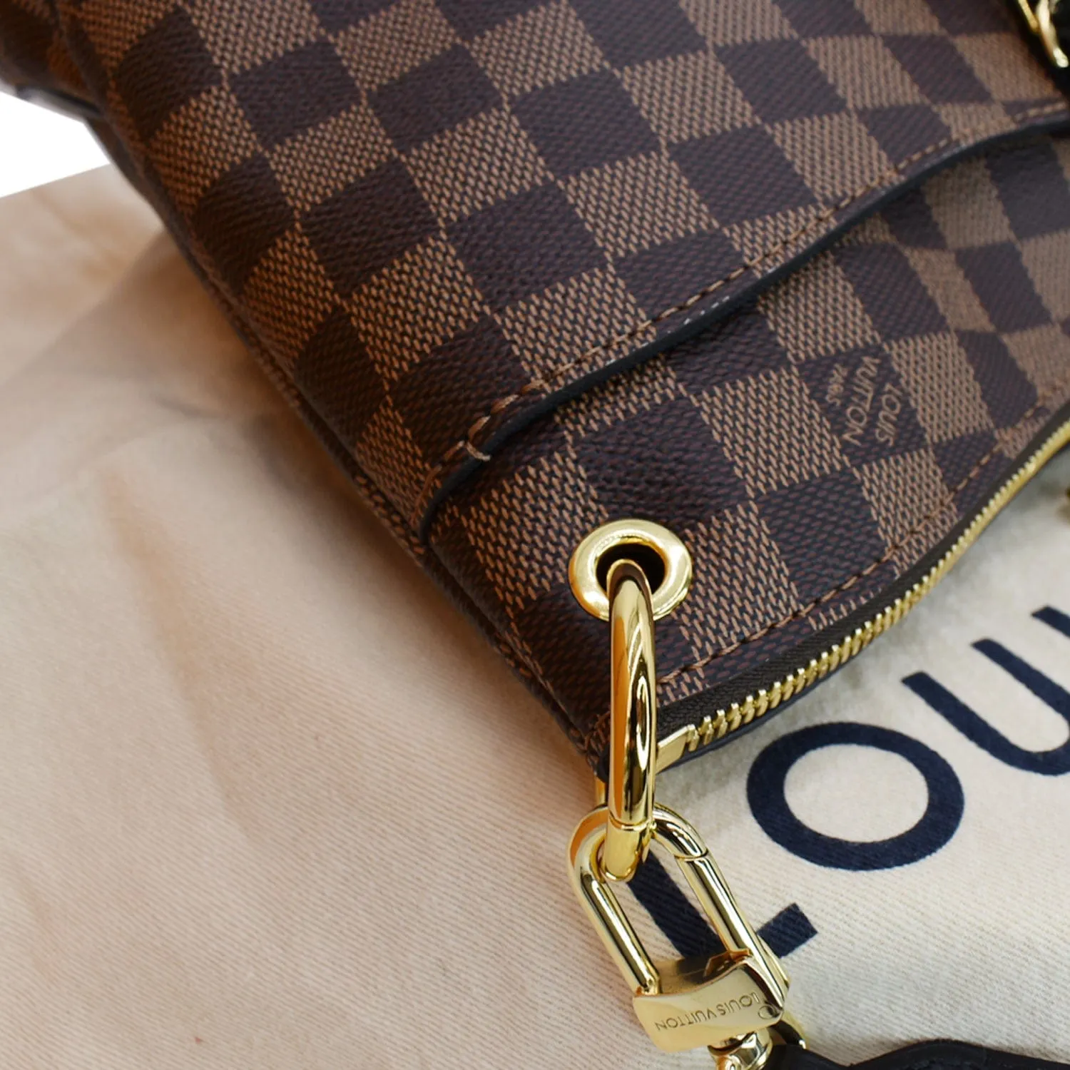 LOUIS VUITTON Odeon NM MM Damier Ebene Shoulder Bag Black/Brown