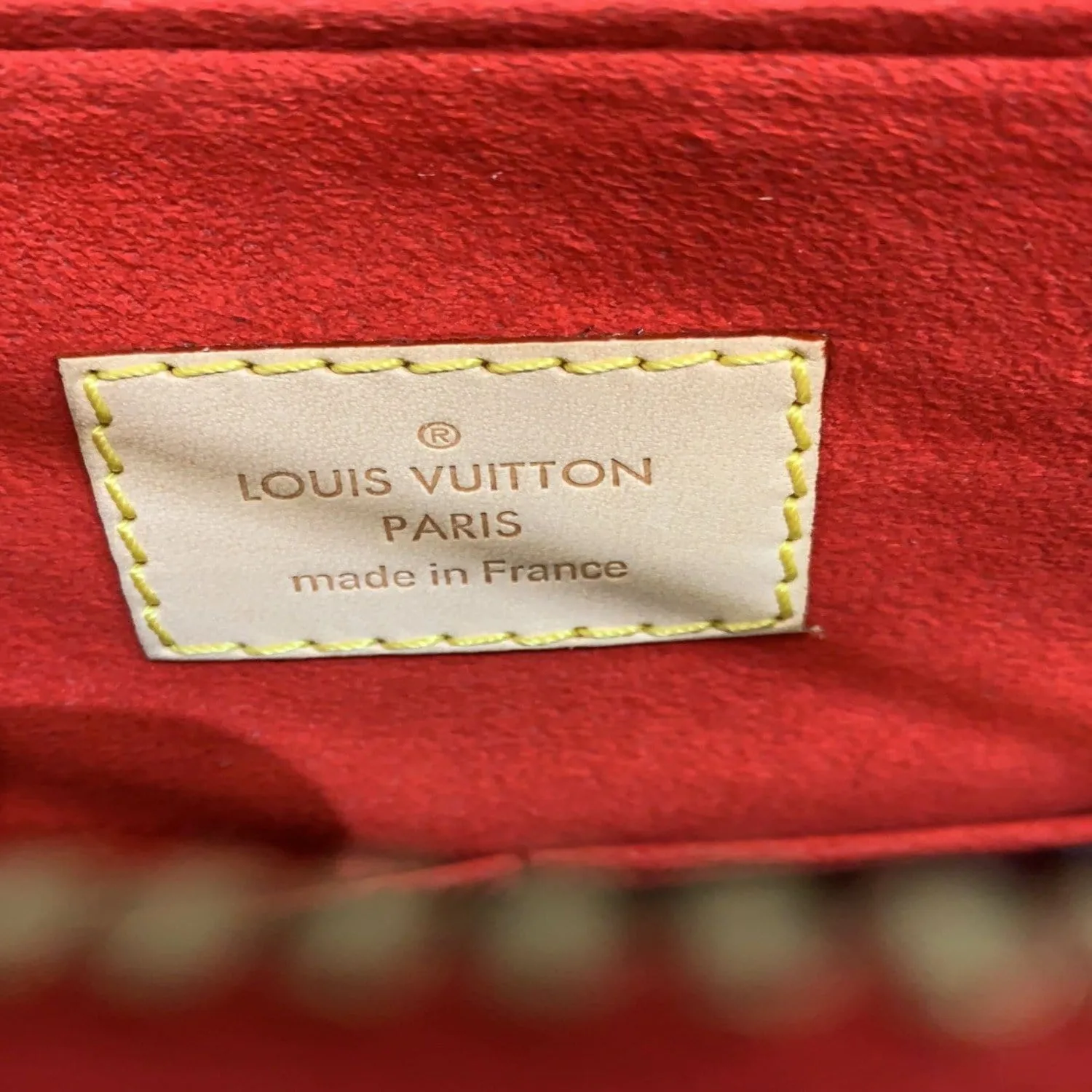 LOUIS VUITTON Pallas Monogram Canvas 2Way Shoulder Bag Red
