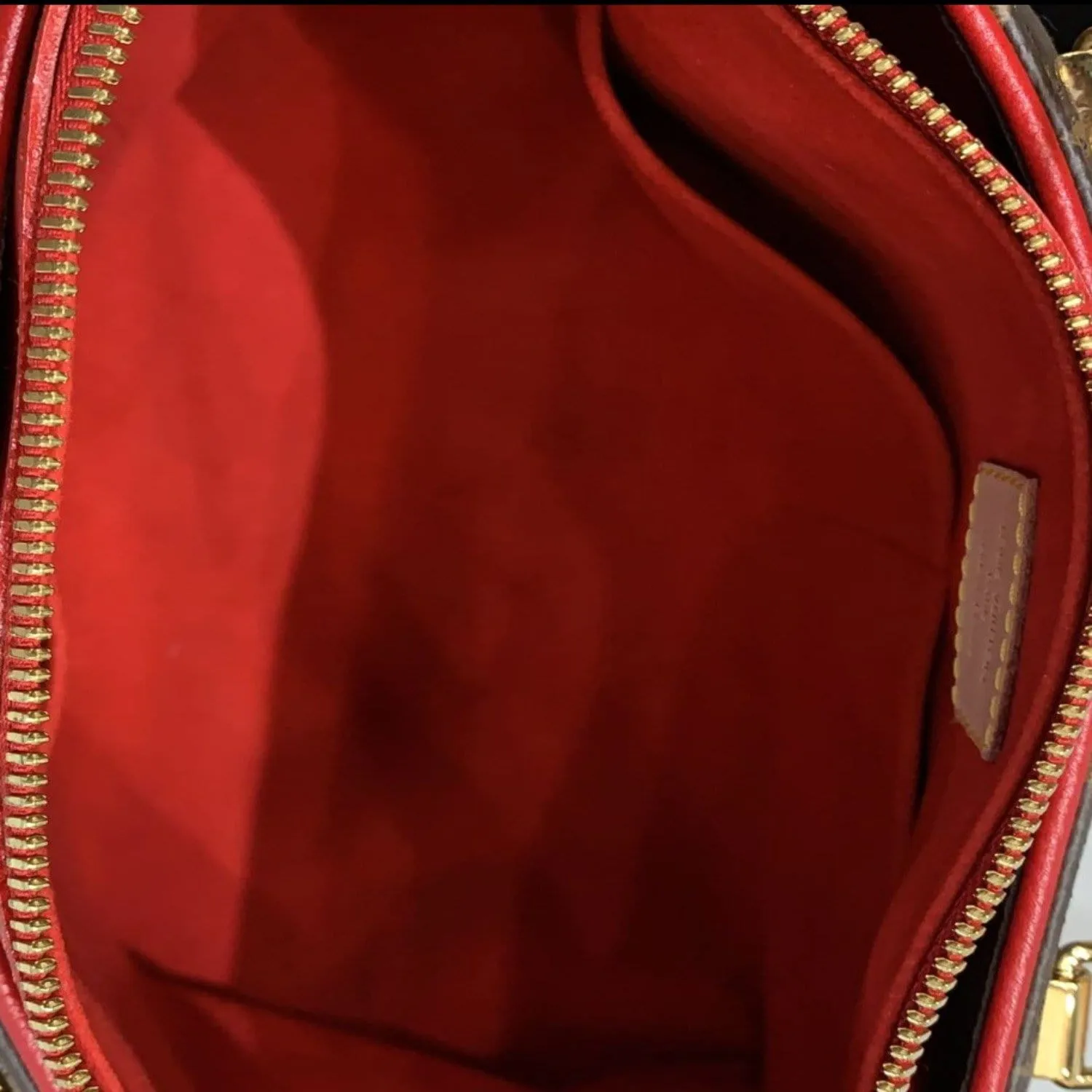 LOUIS VUITTON Pallas Monogram Canvas 2Way Shoulder Bag Red