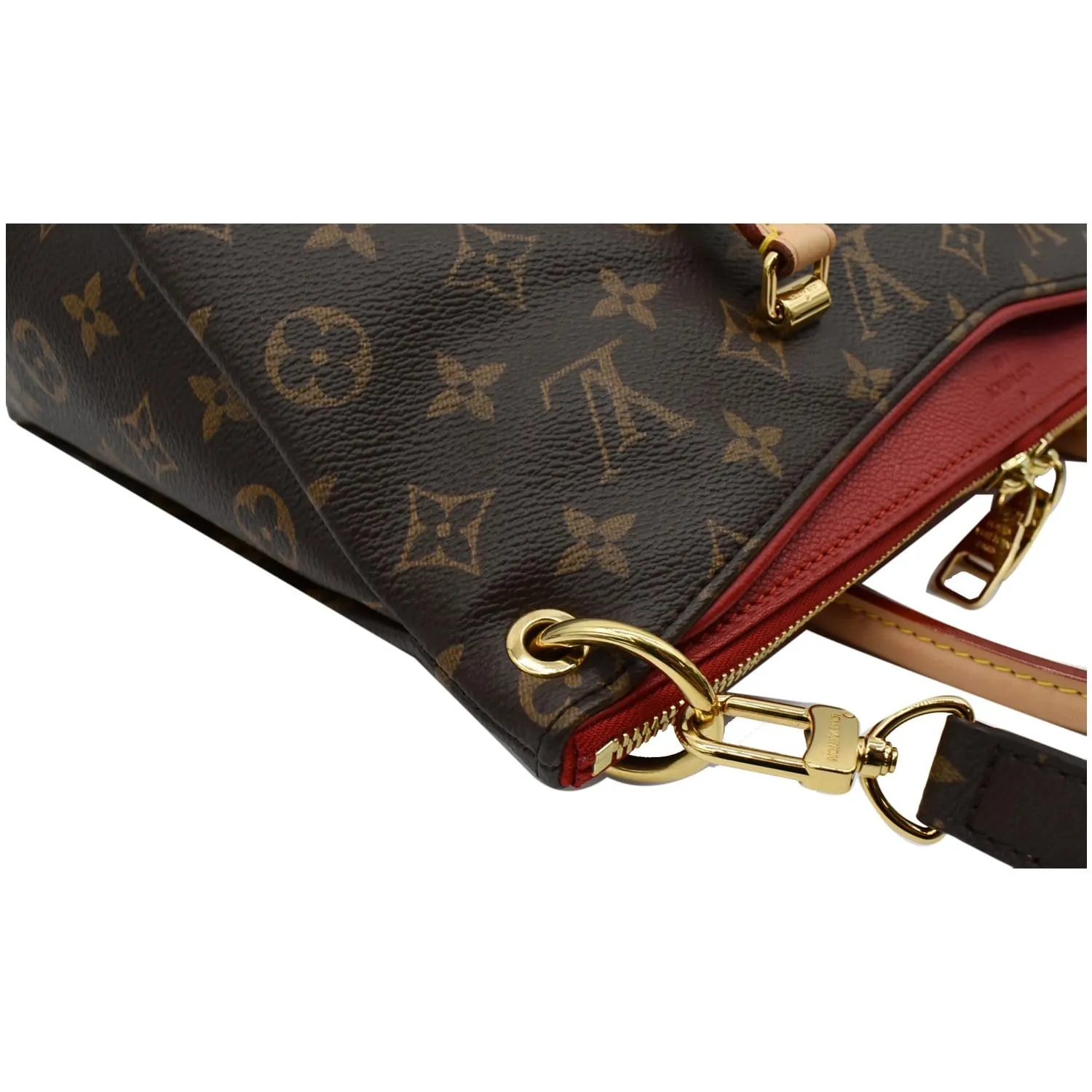 LOUIS VUITTON Pallas Monogram Canvas 2Way Shoulder Bag Red